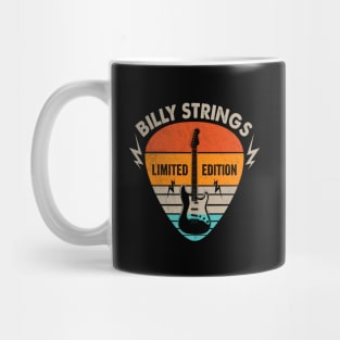 Vintage Billy Strings Name Guitar Pick Limited Edition Birthday Mug